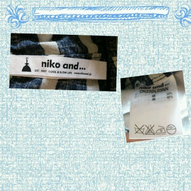 niko and...(ニコアンド)のﾆｺｱﾝﾄﾞ★ﾎﾞｰﾀﾞｰ半端丈pt レディースのパンツ(ハーフパンツ)の商品写真