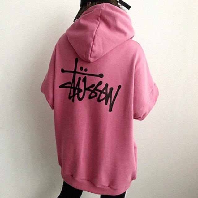 Stussy Stussy パーカー ピンクの通販 By Lll ステューシーならラクマ