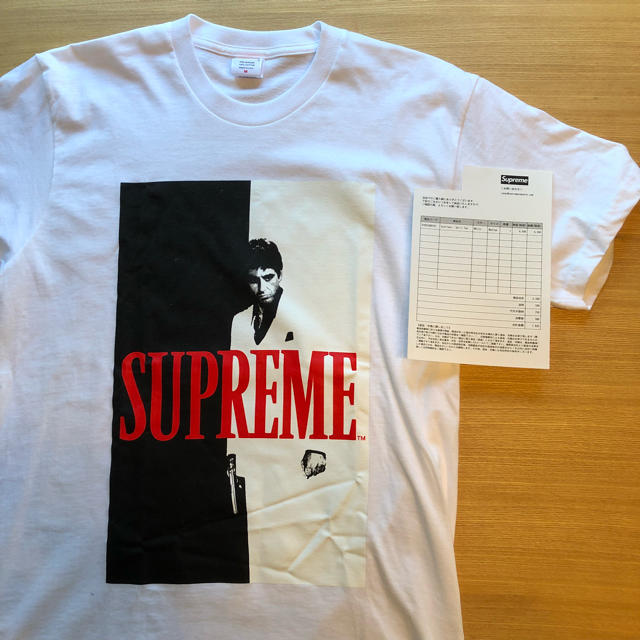 Supreme(シュプリーム)の Mサイズ supreme scarface split Tシャツ ホワイト メンズのトップス(Tシャツ/カットソー(半袖/袖なし))の商品写真