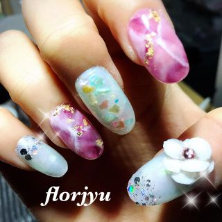 florjyu⑥オーダーチップ(ストーン×カメリア)