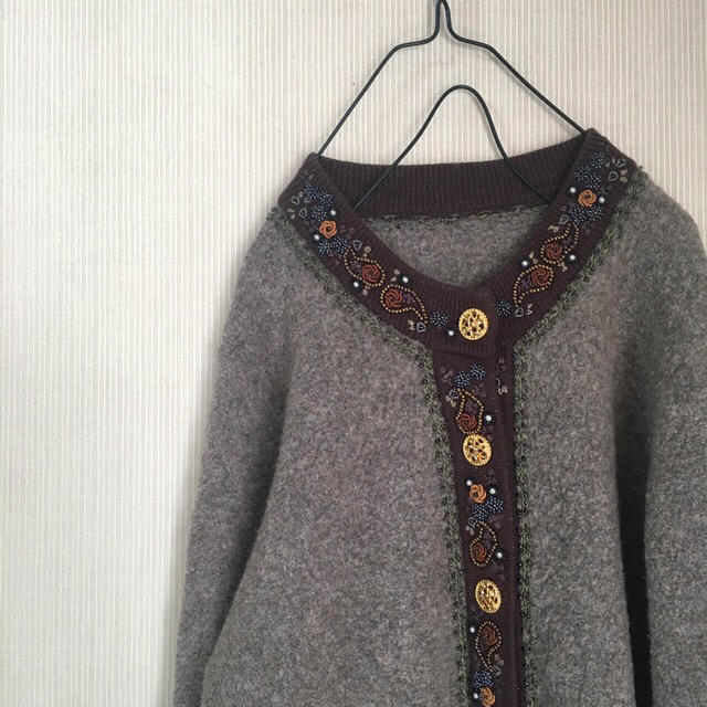 vintage＊古着＊セーター＊刺繍＊ペイズリー レディースのトップス(ニット/セーター)の商品写真