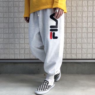 フィラ(FILA)のused FILA ホワイト ワイド スウェットパンツ メンズ LL(その他)