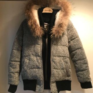 ディスコート(Discoat)のダウンコート ジャケット ファー付き 2way グレー ZARA ベルシュカHM(ダウンコート)