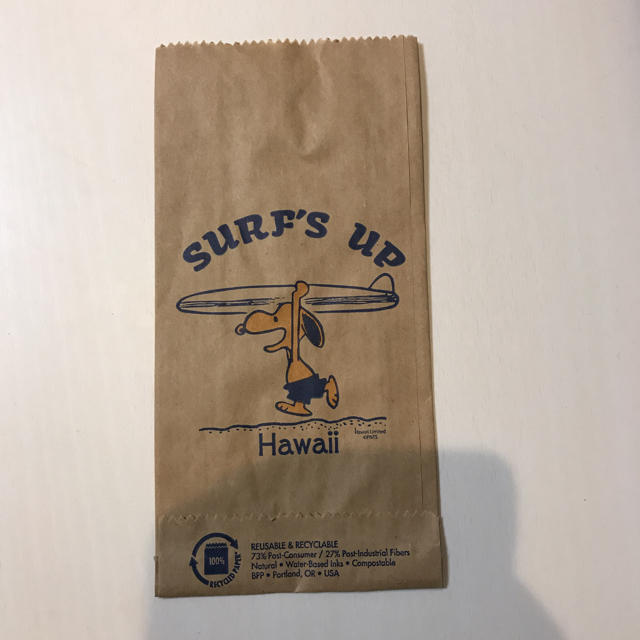SNOOPY(スヌーピー)のハワイ限定スヌーピー紙袋 レディースのバッグ(ショップ袋)の商品写真