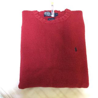 ポロラルフローレン(POLO RALPH LAUREN)の【超お買い得！！】ポロラルフローレン 赤ニット オーバーサイズ(ニット/セーター)