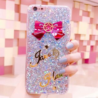 ゆめかわいい セーラームーン ラメ リボン 魔法 iPhoneケース(iPhoneケース)