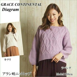 グレースコンチネンタル(GRACE CONTINENTAL)のアラン畦ニットトップ

(ニット/セーター)