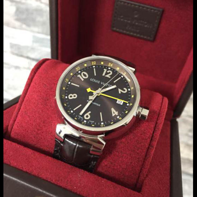 最高の LOUIS VUITTON - 【送料込み】ルイヴィトン タンブールGMT Q1131 腕時計(アナログ)
