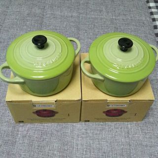 ルクルーゼ(LE CREUSET)の【送料込】ルクルーゼ   ミニココット(フルーツグリーン)(食器)