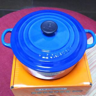 ルクルーゼ(LE CREUSET)の【送料込】ルクルーゼ   ココットロンド(20cm)   マルセイユブルー(食器)