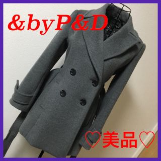 アンドバイピーアンドディー(&byP&D)の&byP&D  ピンキー コート ♡美品♡ 【グレー】Mサイズ(ロングコート)