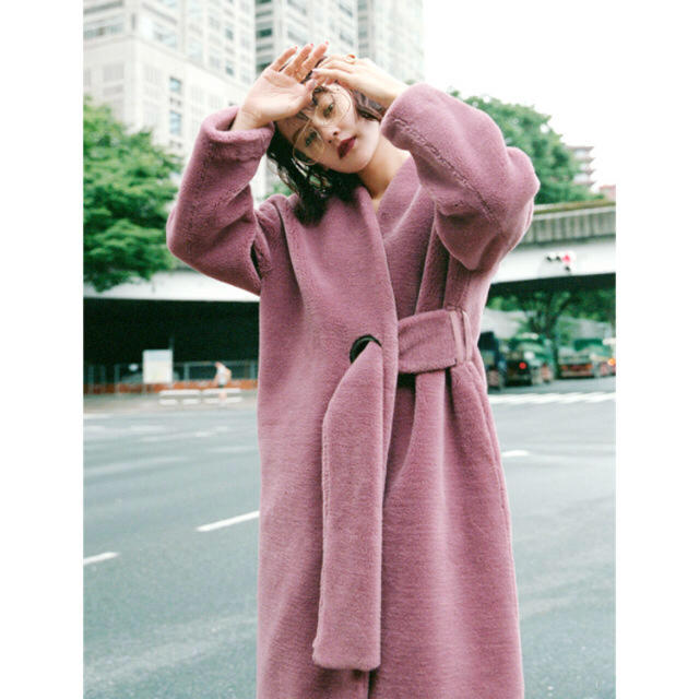 MURUA - MURUA ファーコート ピンクの通販 by RE's shop MURUA - MURUA ファーコート ピンクの通販 by RE's shop