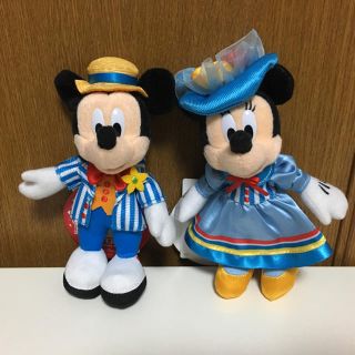 ディズニー(Disney)のTDS 13周年 ミッキー ミニー ぬいぐるみバッジ(キャラクターグッズ)