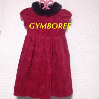 ジンボリー(GYMBOREE)の美品【ジンボリー 18-24m 2歳 ベロア ワンピース】(ワンピース)