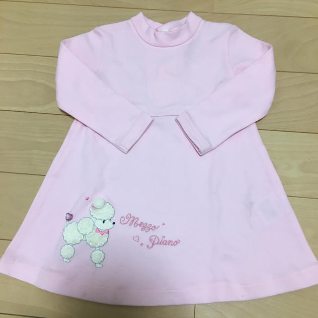 mezzo piano(メゾピアノ)の新品・未使用 メゾピアノ ピンク ワンピース 90 キッズ/ベビー/マタニティのキッズ服女の子用(90cm~)(ワンピース)の商品写真