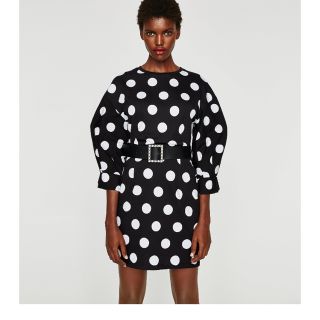 ザラ(ZARA)のZARA ドット柄 ワンピース(ミニワンピース)