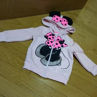 エイチアンドエム(H&M)のミニーちゃん耳つきパーカー(ジャケット/上着)