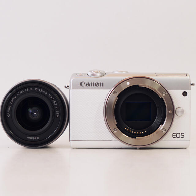 ☆新品未使用品☆スマホ転送機能付♪キヤノン EOS M100ホワイト