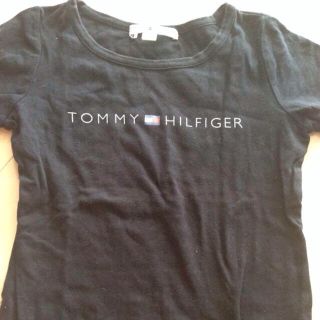 トミーヒルフィガー(TOMMY HILFIGER)のTOMMY 黒 Tシャツ(Tシャツ(長袖/七分))