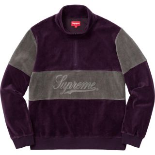 シュプリーム(Supreme)のsupreme velour harf zip pullover(スウェット)