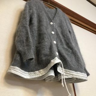 サカイ(sacai)の【美品】sacaiフレアモヘアカーディガン(カーディガン)