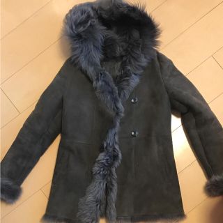 美品リアルムートンコート辺見えみり韓国購入ファーコートの通販
