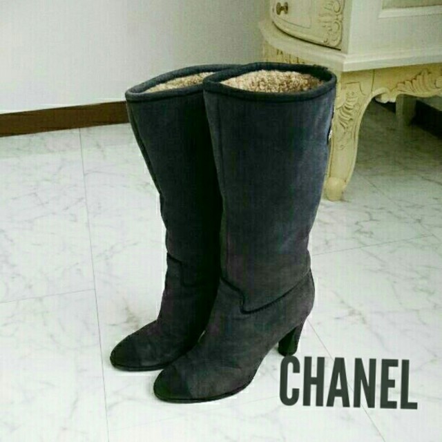 CHANEL/シャネル ムートンブーツ 36.5 www.bayusukses-p.id