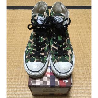 ステューシー(STUSSY)のA BATHING APE ×STUSSY スカル＆サル迷彩柄APE STA(スニーカー)