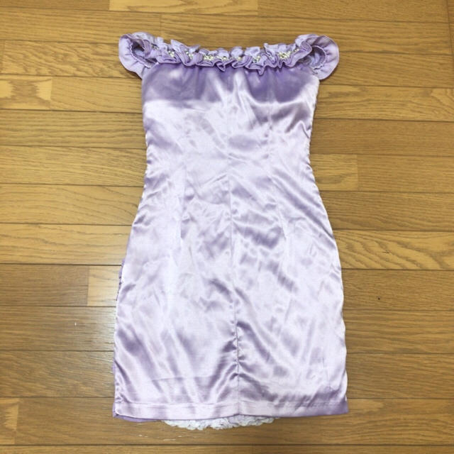 ローブドフルール パープル オフショル ドレス レディースのフォーマル/ドレス(ナイトドレス)の商品写真