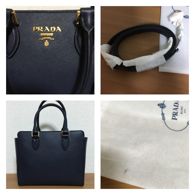 PRADA(プラダ)の新品 PRADA プラダ サフィアーノ ソフト ネイビー レディースのバッグ(ハンドバッグ)の商品写真