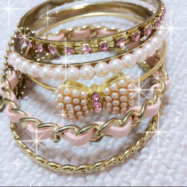 LIZ LISA(リズリサ)の♡LIZLISA(リズリサ)5連ブレス レディースのアクセサリー(ブレスレット/バングル)の商品写真