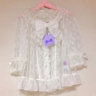 アンジェリックプリティー(Angelic Pretty)のPretty♡新品未使用Lacy princessブラウス ホワイト(シャツ/ブラウス(長袖/七分))