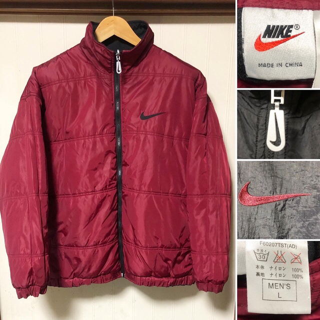 NIKE(ナイキ)の銀タグ 90s NIKE ナイロンジャケット ビックスウッシュ リバーシブル メンズのジャケット/アウター(ダウンジャケット)の商品写真