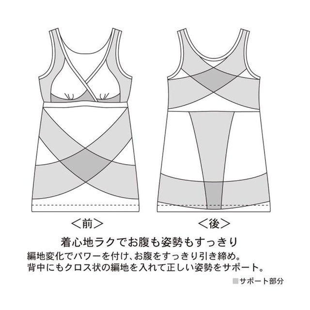 マタニティ 授乳タンクトップ2枚セット(カップポケット付、カップなし) キッズ/ベビー/マタニティのマタニティ(マタニティウェア)の商品写真