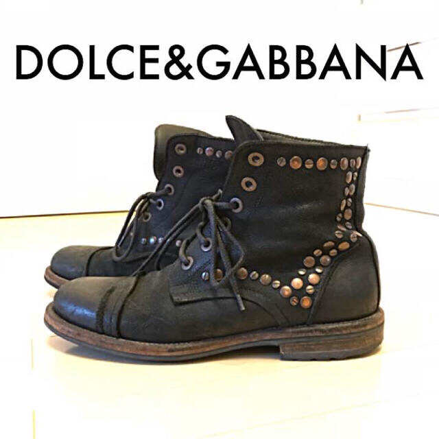 DOLCE&GABBANA - 【DOLCE&GABBANA 】スタッズレザーブーツ 美品の通販 by shop brillio｜ドルチェ