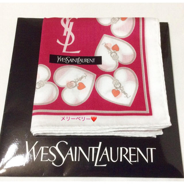 Saint Laurent(サンローラン)の【新品】❤️イヴサンローラン&フェンディ ハンカチ3枚セット💕🎀✨ レディースのファッション小物(ハンカチ)の商品写真