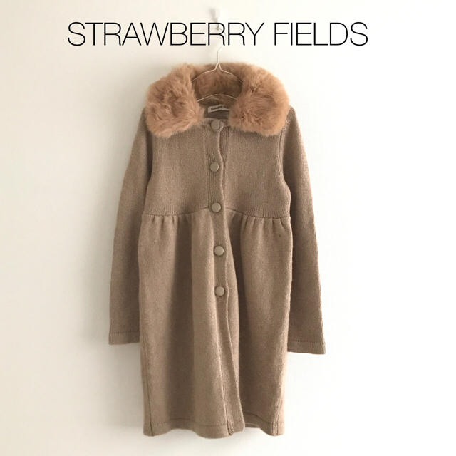 STRAWBERRY-FIELDS(ストロベリーフィールズ)の美品♡ストロベリーフィールズ ファー付きニットカーディガン アウター アンゴラ レディースのジャケット/アウター(毛皮/ファーコート)の商品写真