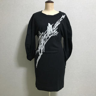 ヴィヴィアンウエストウッド(Vivienne Westwood)の美品 ヴィヴィアンウエストウッド ワンピース アングロマニア ワンピ 黒 38(ミニワンピース)