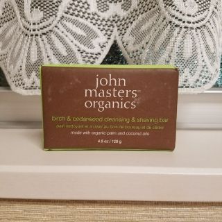 ジョンマスターオーガニック(John Masters Organics)の【新品】B&Cソープ(バーチ&シダーウッドクレンジング&シェービング(ボディソープ/石鹸)