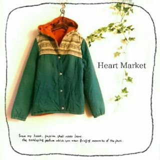 ハートマーケット(Heart Market)の専用♥リバーシブル♪ノルディックニット&スエード2wayジャンパー(ナイロンジャケット)