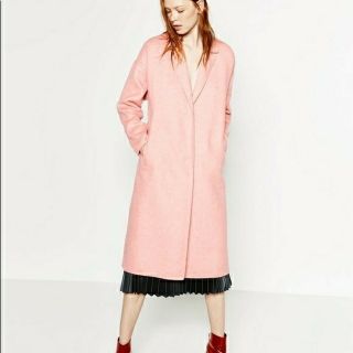 ザラ(ZARA)の【aloha.a様専用】zara ハンドメイドニットコート(ロングコート)