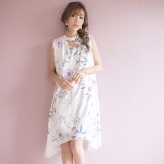 エイミーイストワール(eimy istoire)のwater flower side long dress  (ひざ丈ワンピース)