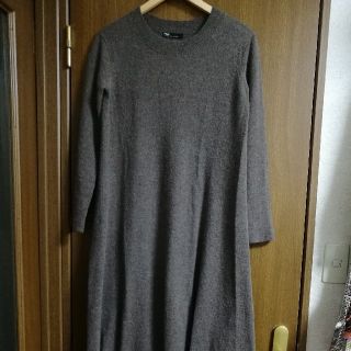 プラージュ(Plage)の【まい様専用✨】Plage　Woollen フレアワンピース　ブラウン(ロングワンピース/マキシワンピース)