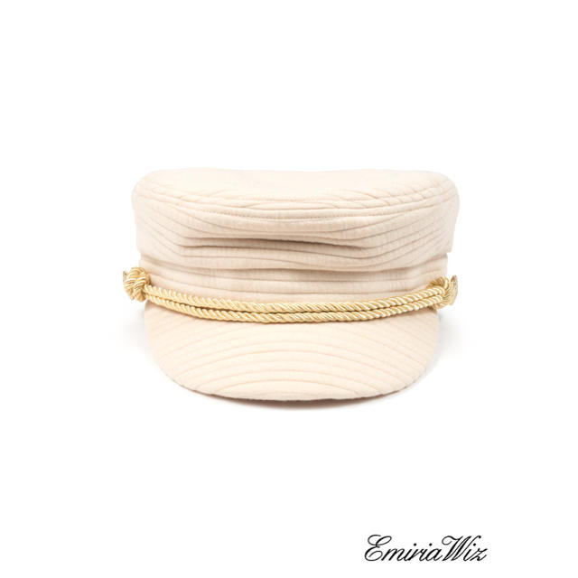 EmiriaWiz(エミリアウィズ)の新品❤︎ emiriawiz❤︎完売❤︎マリンキャスケット❤︎ベージュ レディースの帽子(キャスケット)の商品写真