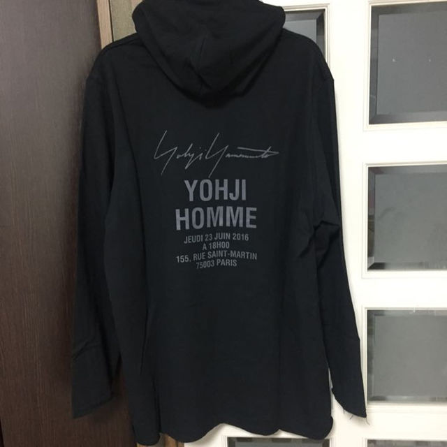 【限定】yohjiyamamoto スタッフ フーディ パーカー 17ss