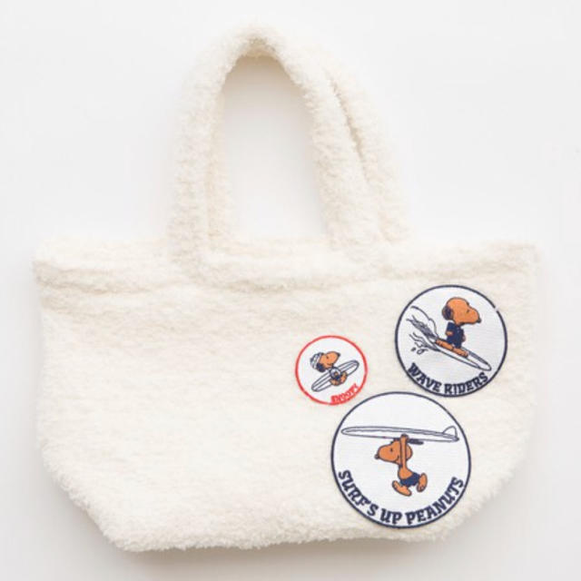 SNOOPY(スヌーピー)のスヌーピー モコモコ トートバッグ レディースのバッグ(トートバッグ)の商品写真
