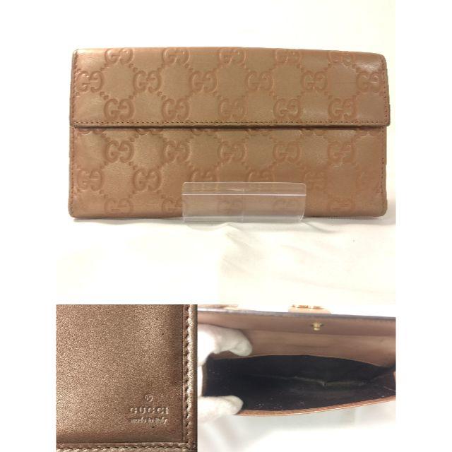 Gucci(グッチ)の★超特価★グッチ 二つ折り長財布 Wホック メタリックピンク(SA1007 レディースのファッション小物(財布)の商品写真