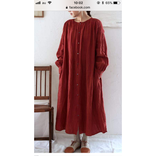 ネストローブ(nest Robe)のmako2ko2ko様 専用です。 AN linen moi  red(ロングワンピース/マキシワンピース)