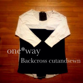 ワンウェイ(one*way)のone*way.バイカラーロンT(カットソー(長袖/七分))