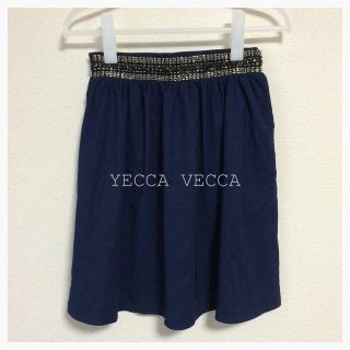 [YECCA]ウエストビジュースカート(ひざ丈スカート)